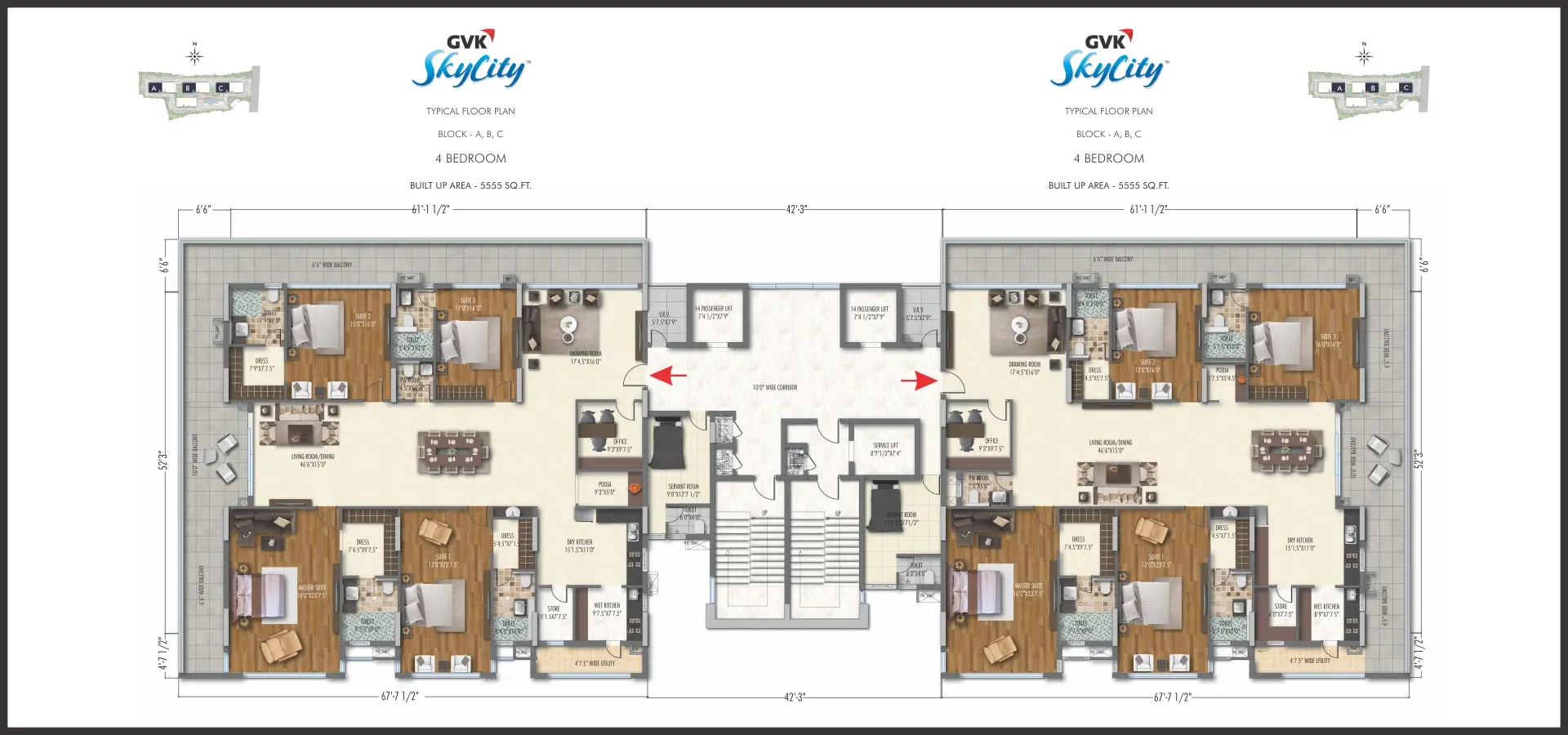 Floor Plan Block A,B,C