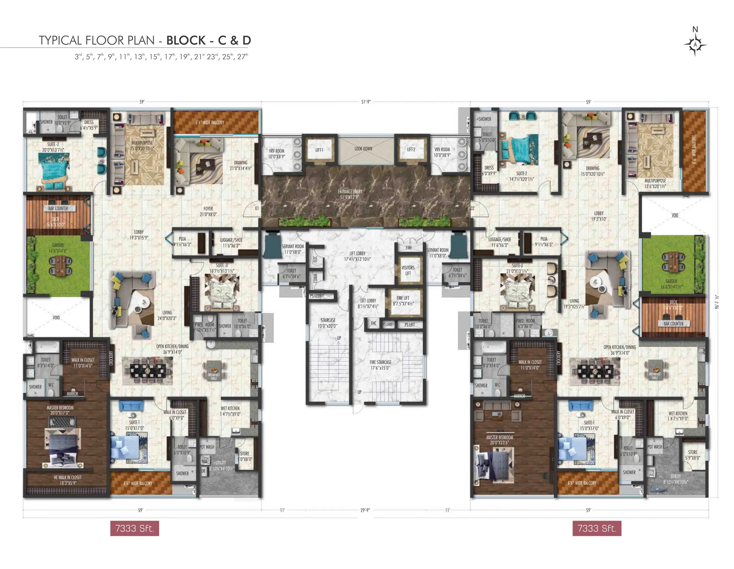 4 BHK Apartments and sky villas
