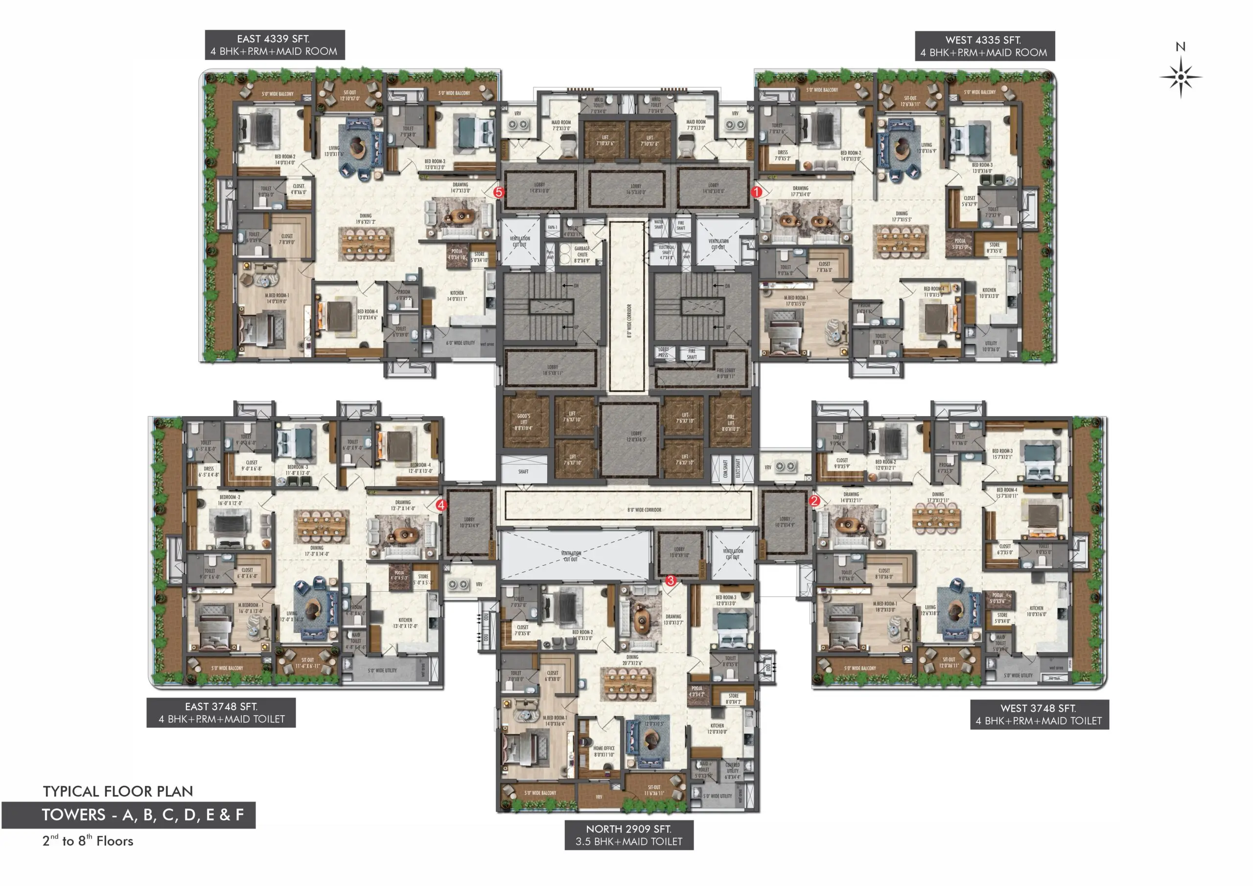 Fortune Grande Floor Plan 2nd to 8th A3 size