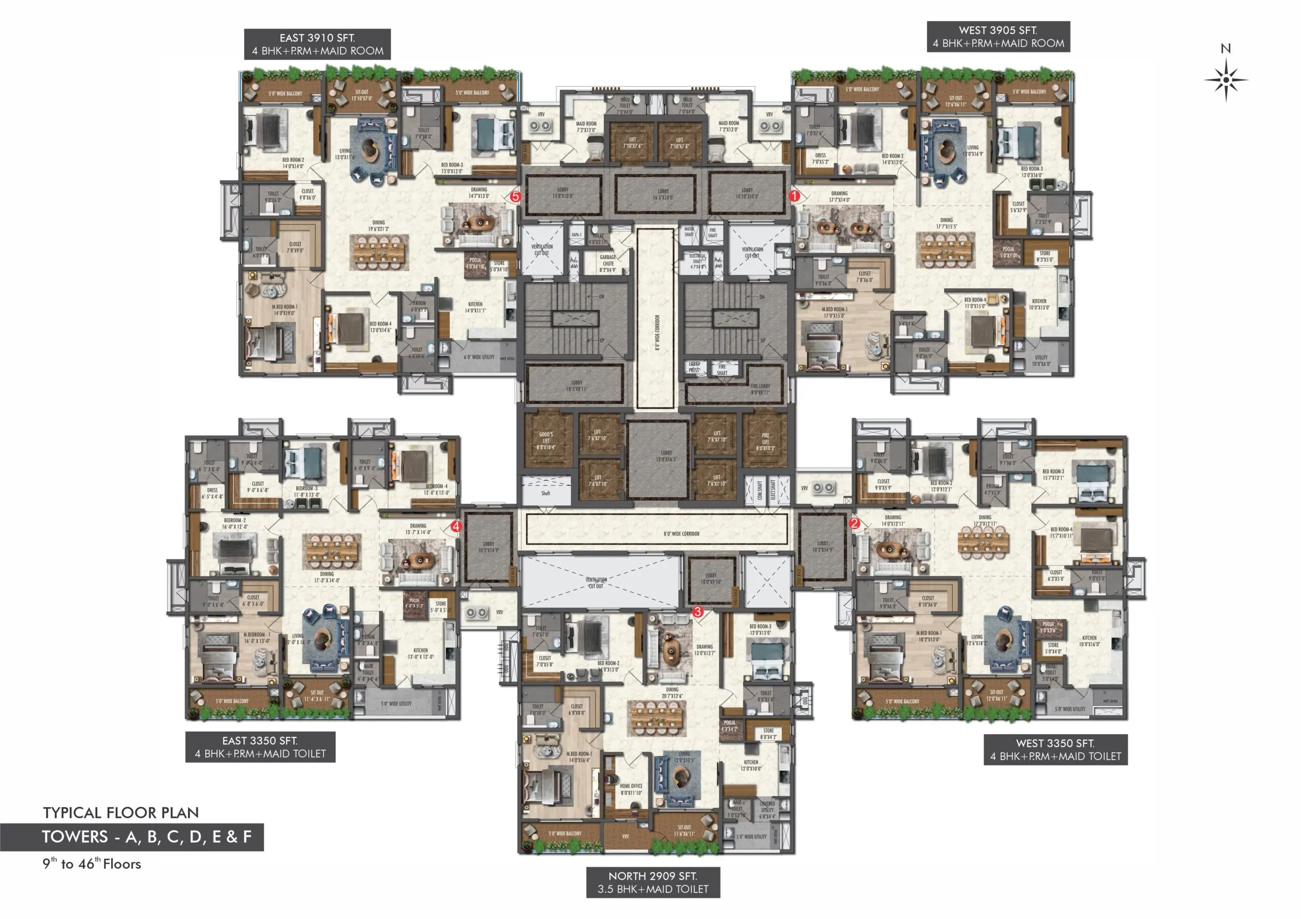 Fortune Grande Floor Plan 9th to 46th A3 size