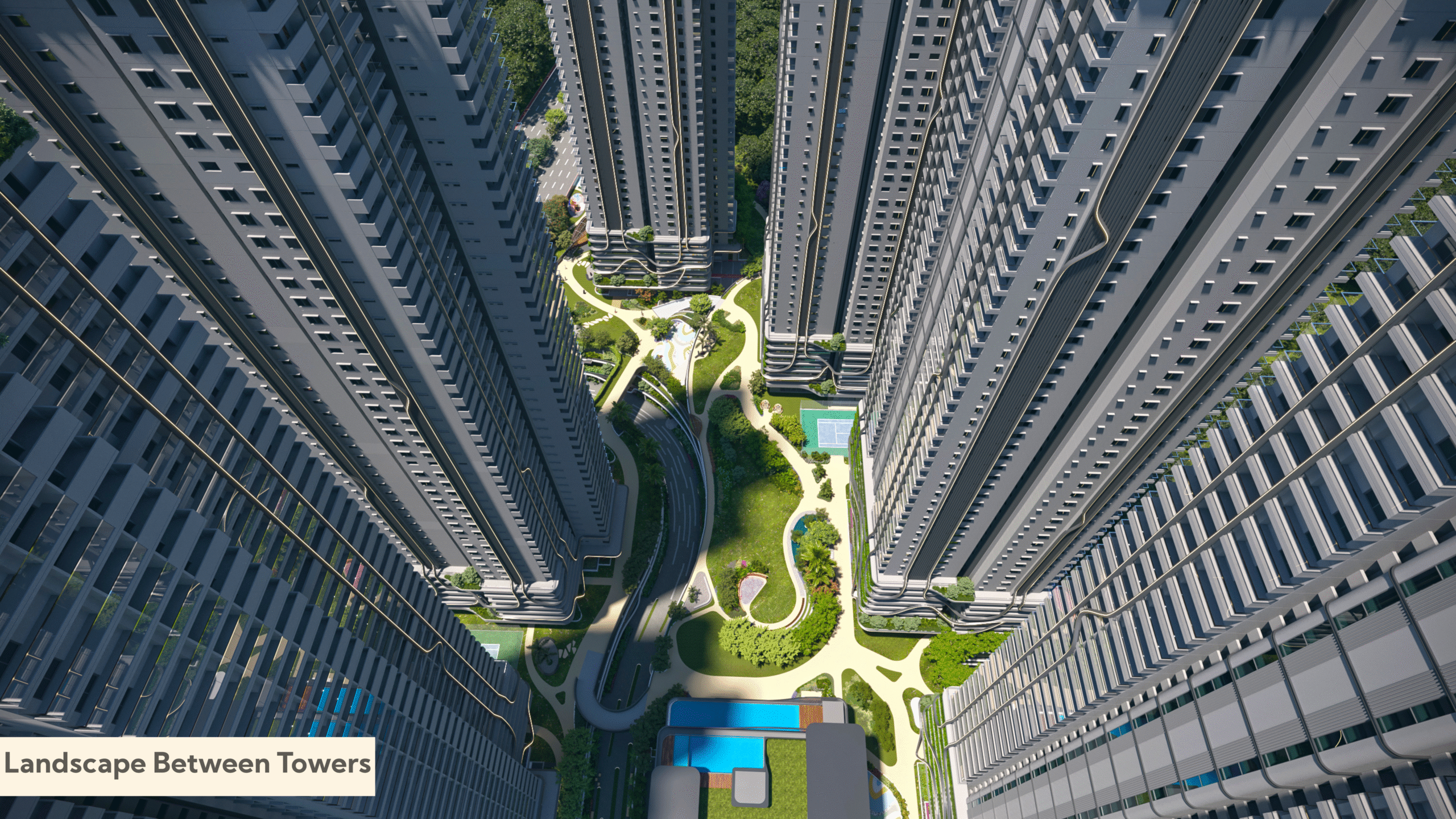 Landscape Between Towers