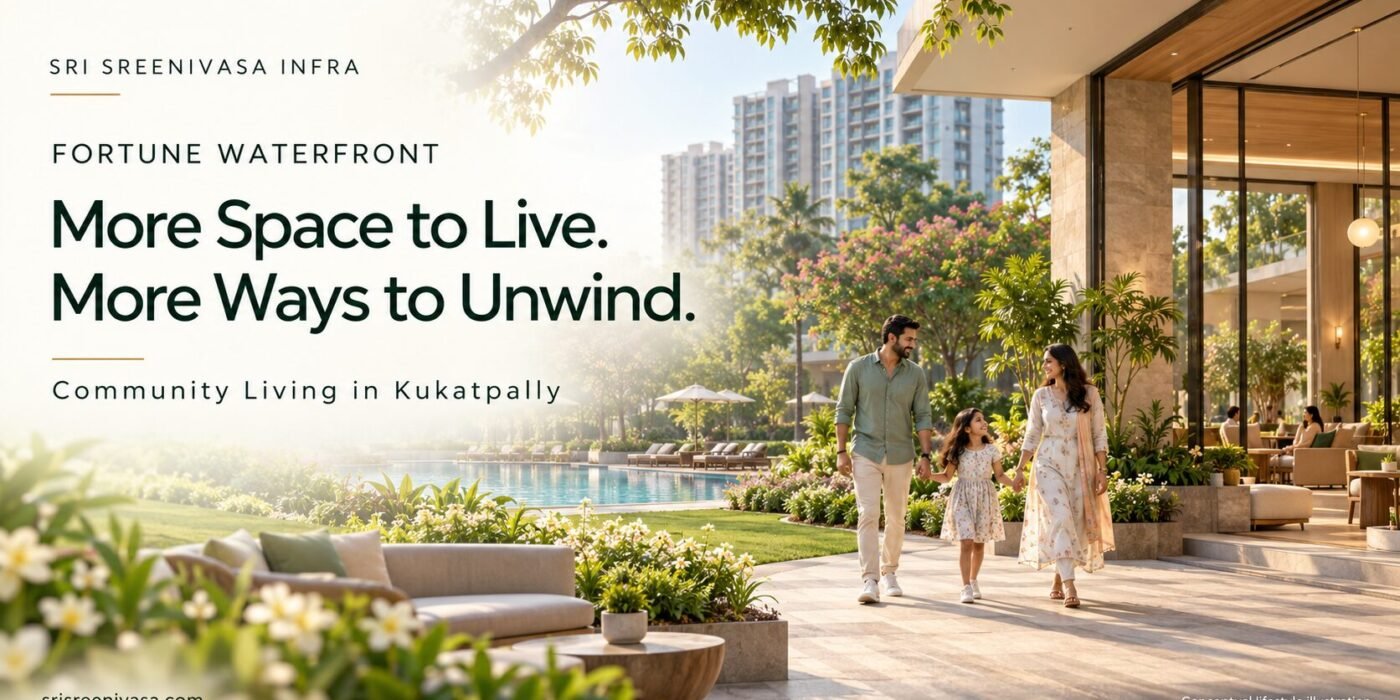 Artist’s impression of the proposed clubhouse at Fortune Waterfront in Kukatpally